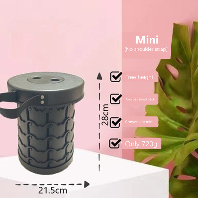 Wysuwany teleskopowy składany stołek-przenośny lekki składany fotel na fotel z regulacją wysokości dla dorosłych kemping podróż: Mini złoty