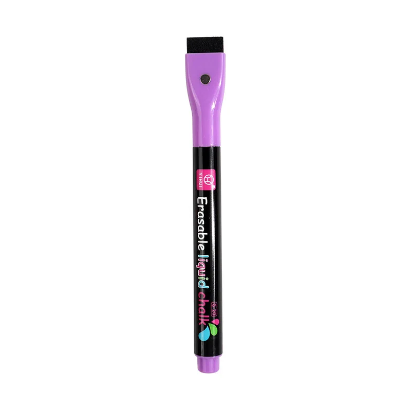 4/8 farbige magnetische, trocken abwischbare Marker, löschbare Whiteboard-Marker mit Radiergummi, LED-fluoreszierender Stift für Glas-Flüssigkreide: CHARTREUSE
