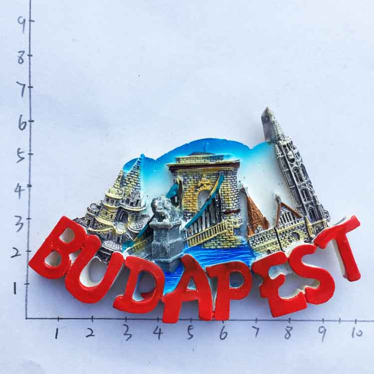 Hungarian Budapest Fridge Magnet Tourist Souvenir 3D Resin Magnetic Refrigerator Paste Decorative Handicraft Magnets Ideas