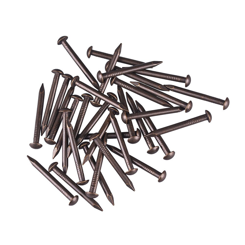 Clavos de madera de bronce antiguo de cabeza redonda de Archaize chino, 30x2,8mm, para muebles, cajas decorativas DIY, 50 Uds.