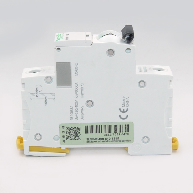 Schneider All Series MCB Circuit breaker Air switch IC65N 1P 10A 16A 20A 25A 32A 40A 50A 63A