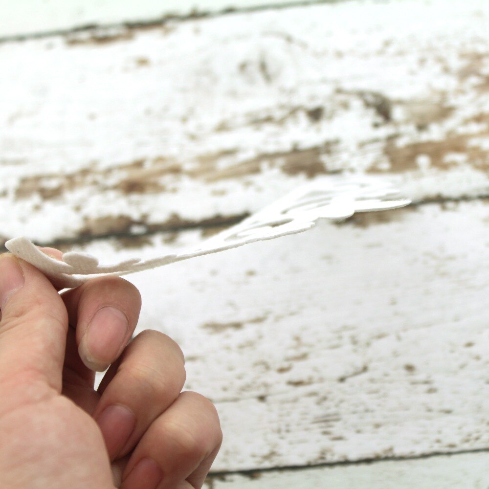 7 inch White Glitter Crown Appliques - Felt Back Embellishment 5" - Headband Embellishments - DIY - Flat Crown