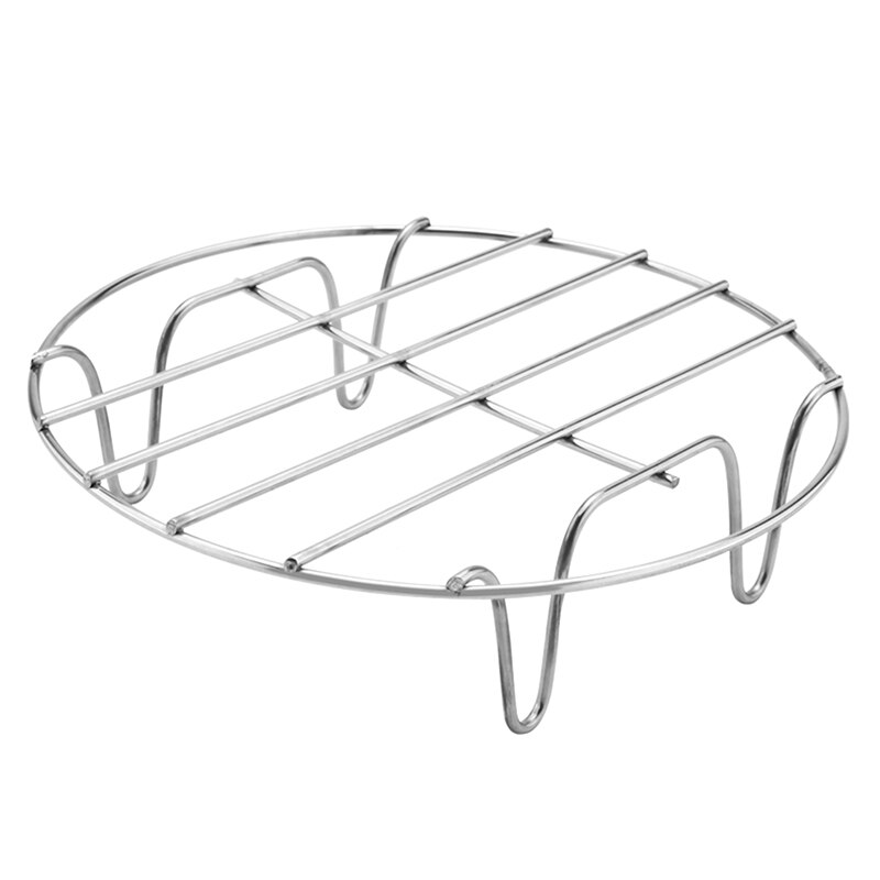 1PC Round Cooking Rack Stainless Steel Steaming Rack Non-Stick Grill Stack Rack Circular Wire Rack Kitchen Accessories S/M/L: L