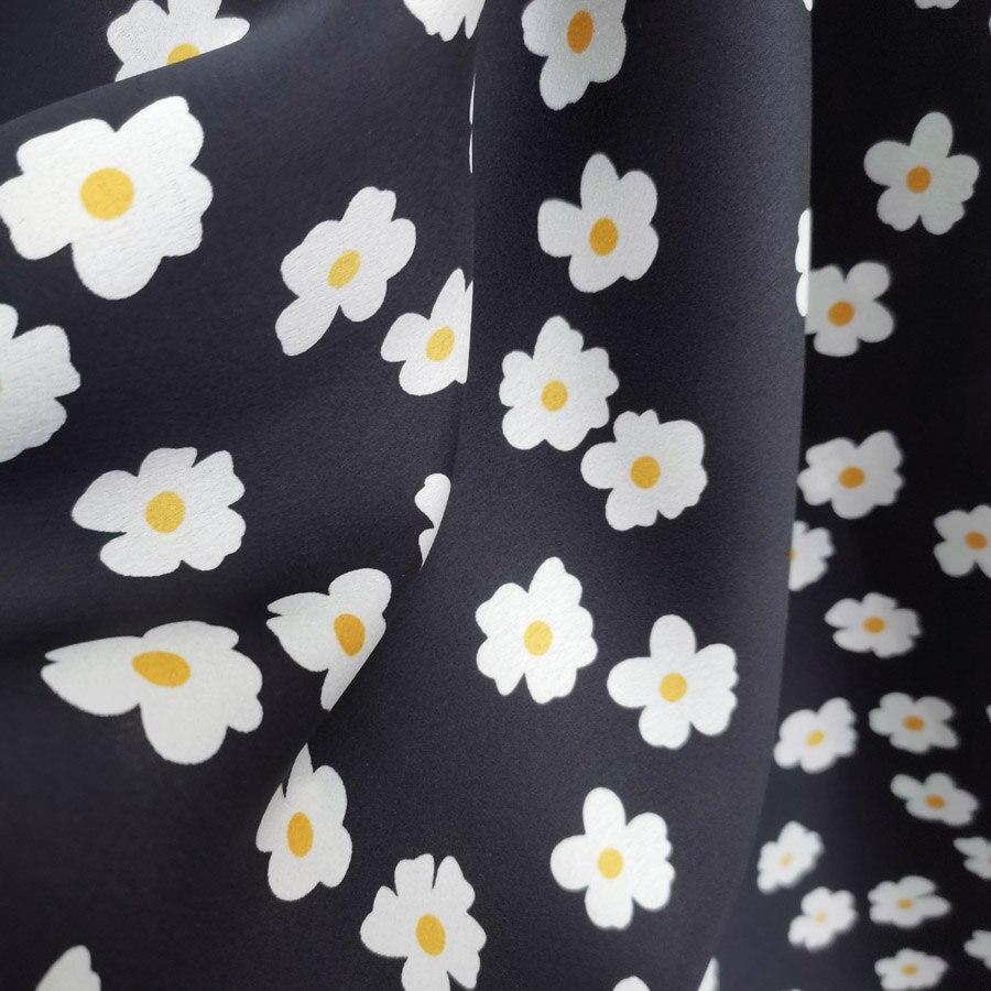 Glossy Daisy Dress Chiffon Material Tissue Fabric DIY Clothing Sewing Textile Summer Cloth