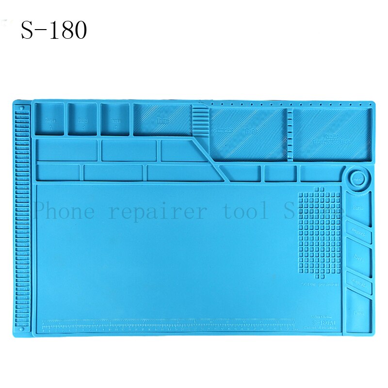 Big Size S-180 S-160 Bga Isolatie Silicone Solderen Pad Telefoon Reparatie Onderhoud Platform Bureau Mat Met Magnetische Sectie: S-180