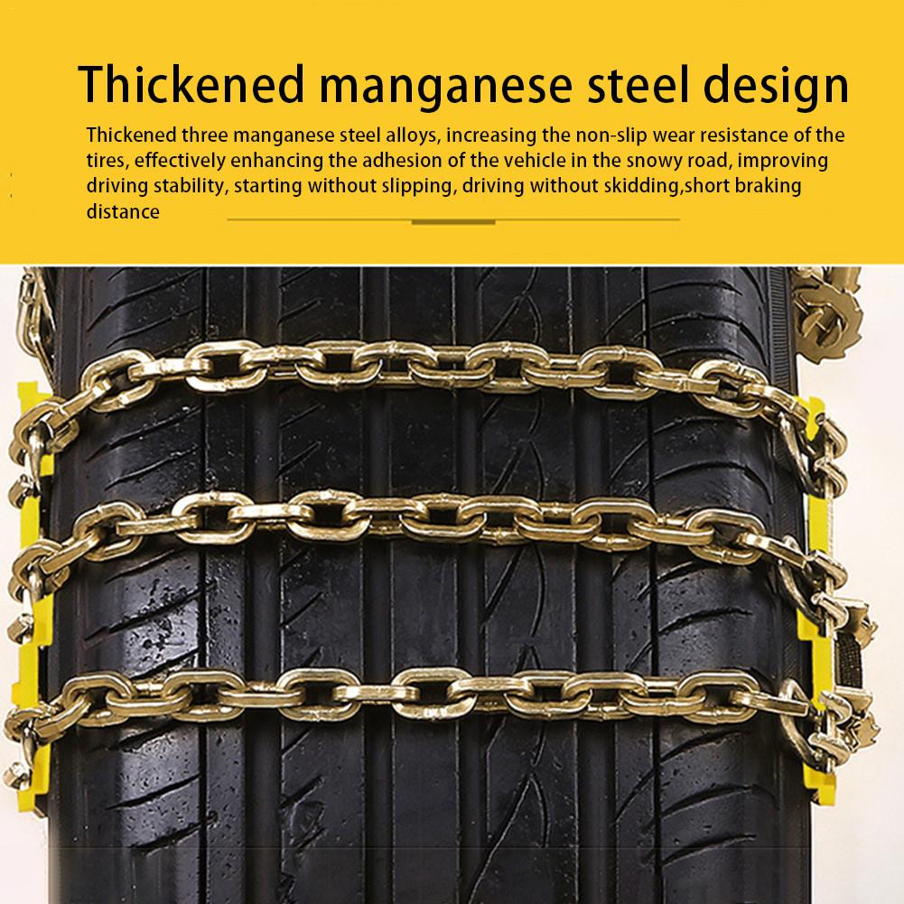 Car Snow Chains Emergency Anti Slip Snow Tire Chains for Car/SUV/Trucks Winter Snow Mud Roadway Safety Tire Snow Ice Chains