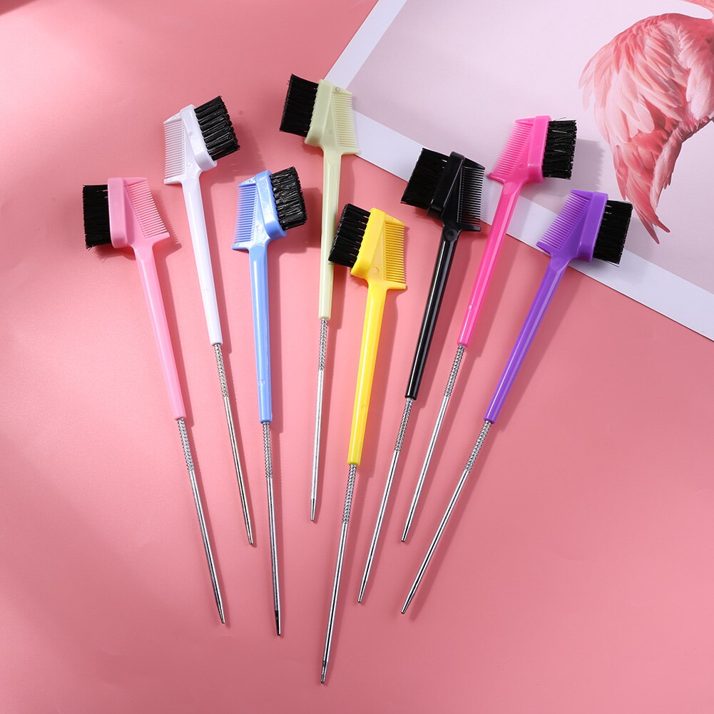 Edge Brush Comb Vendor Double Sided 3 in 1 Edge Control Brush For Baby Hair Salon Hair Comb Brushes Beauty Tools
