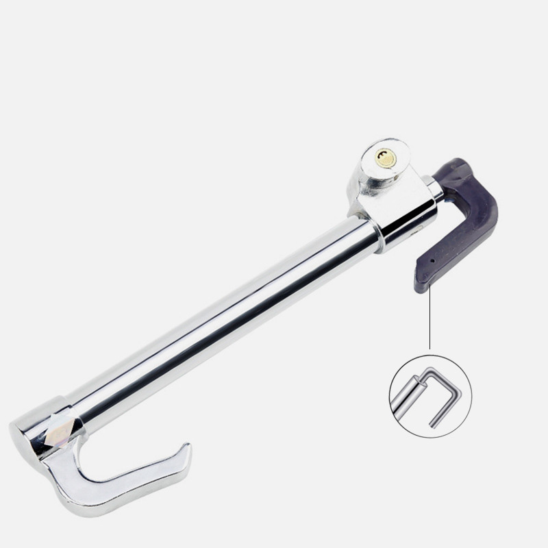 Car Steering Wheel Anti-Theft Lock Brake Lock Retractable Double Hook Car Clutch Pedal Lock For Auto Car Truck SUV Van Security