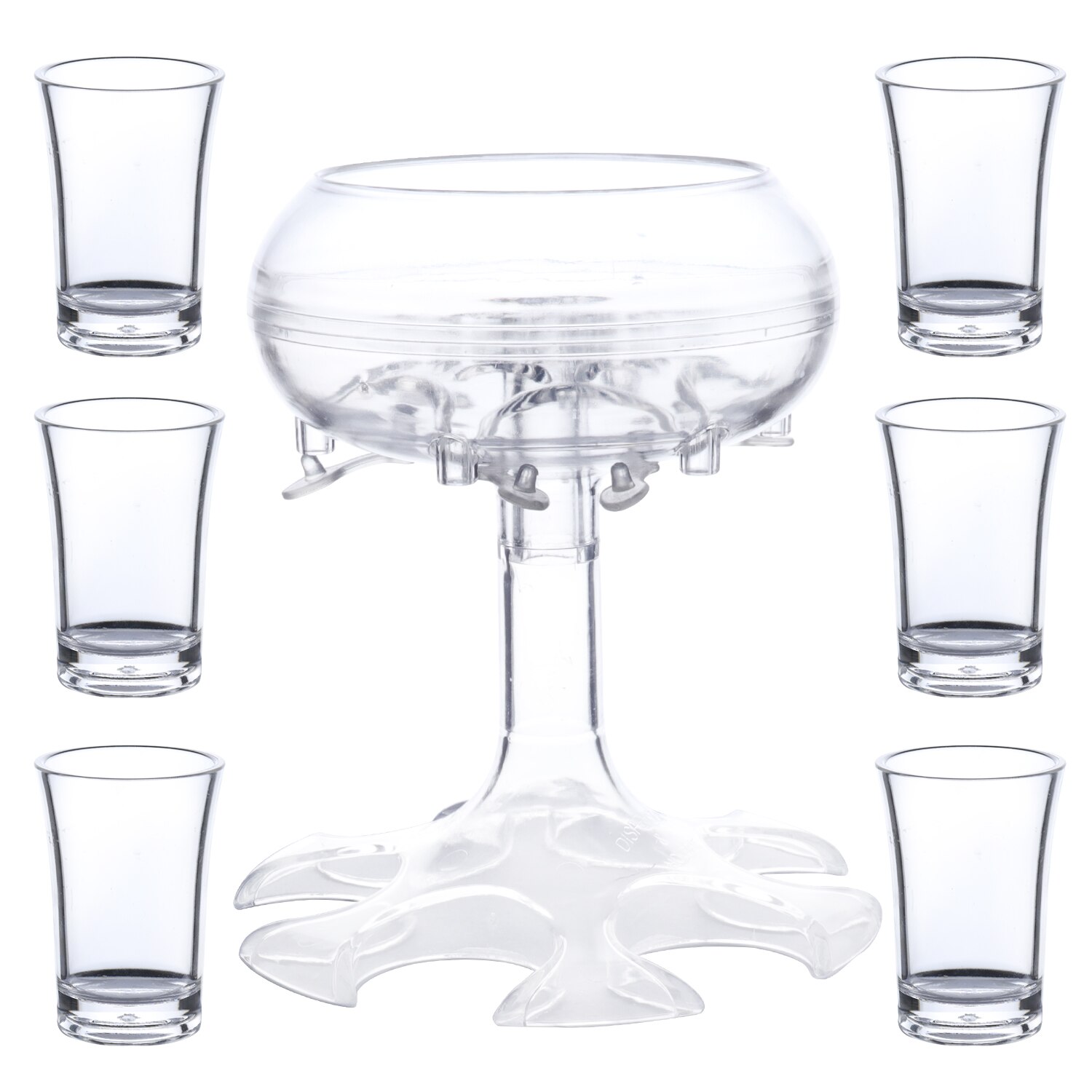 6 Shot Transparante Bekers En Dispenser Houder Set Alcohol Drank Drank Dispenser Party Bar Accessoires Voor Drankjes
