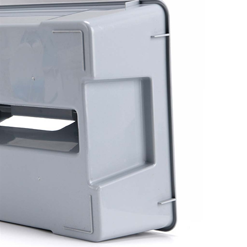 2 Dividers Tool Storage Box Portable Plastic Hardware Toolbox with Handle Home 157A