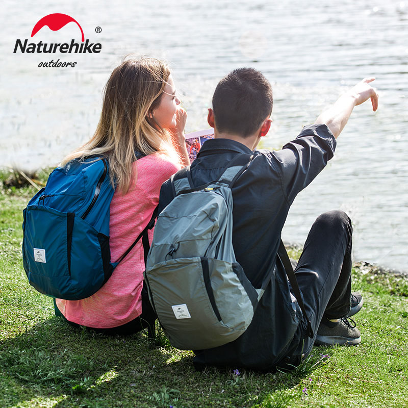 Naturehike-mochila plegable de silicona, bolsa impermeable portátil ligera, al aire libre para acampar, senderismo, bolsas de piel de hombro, 18l, 22L