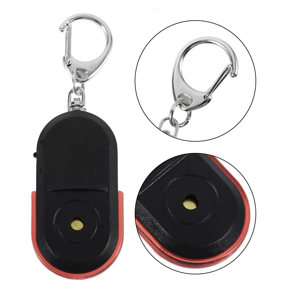 Portable Size Old People Anti-Lost Alarm Key Finder Wireless Useful Whistle Sound LED Light Locator Finder Keychain