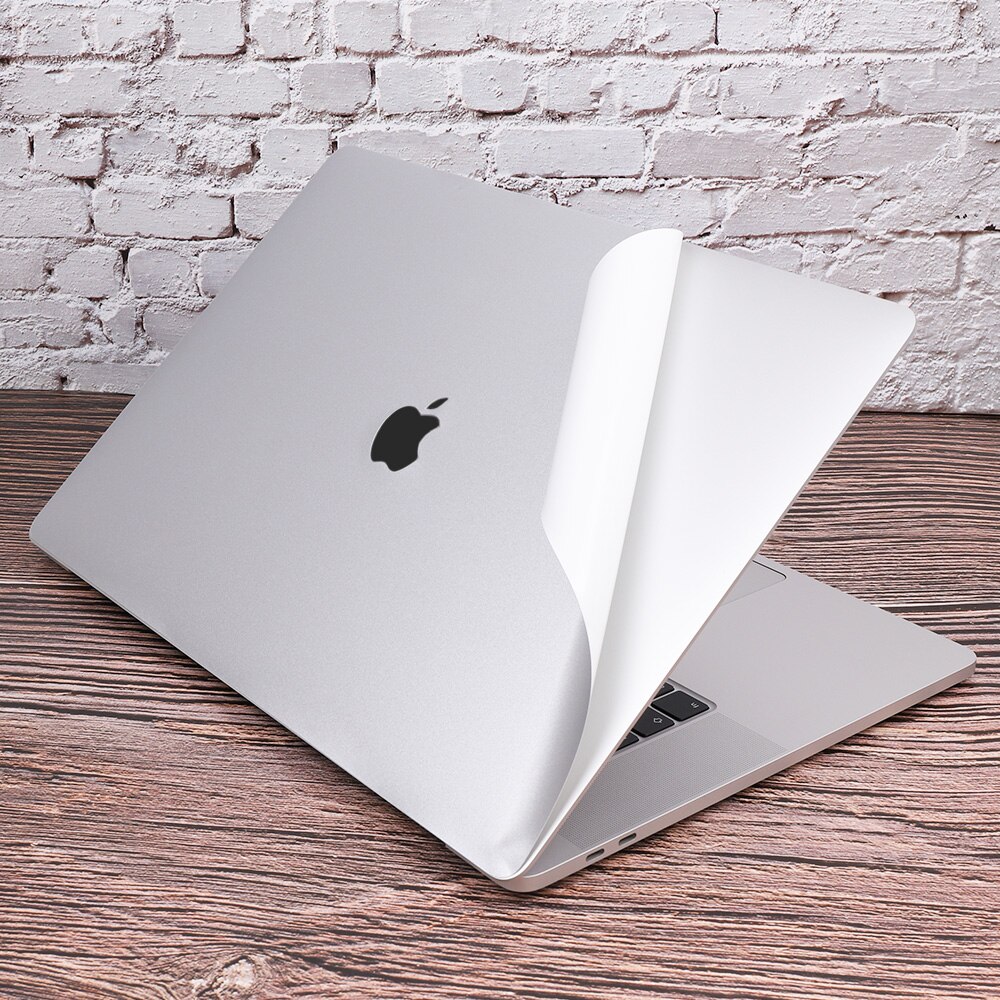 Redlai Full Body Laptop Skin Sticker for MacBook Pro 16 inch A2141 Touch Bar Top and Bottom Cover Film: Silver