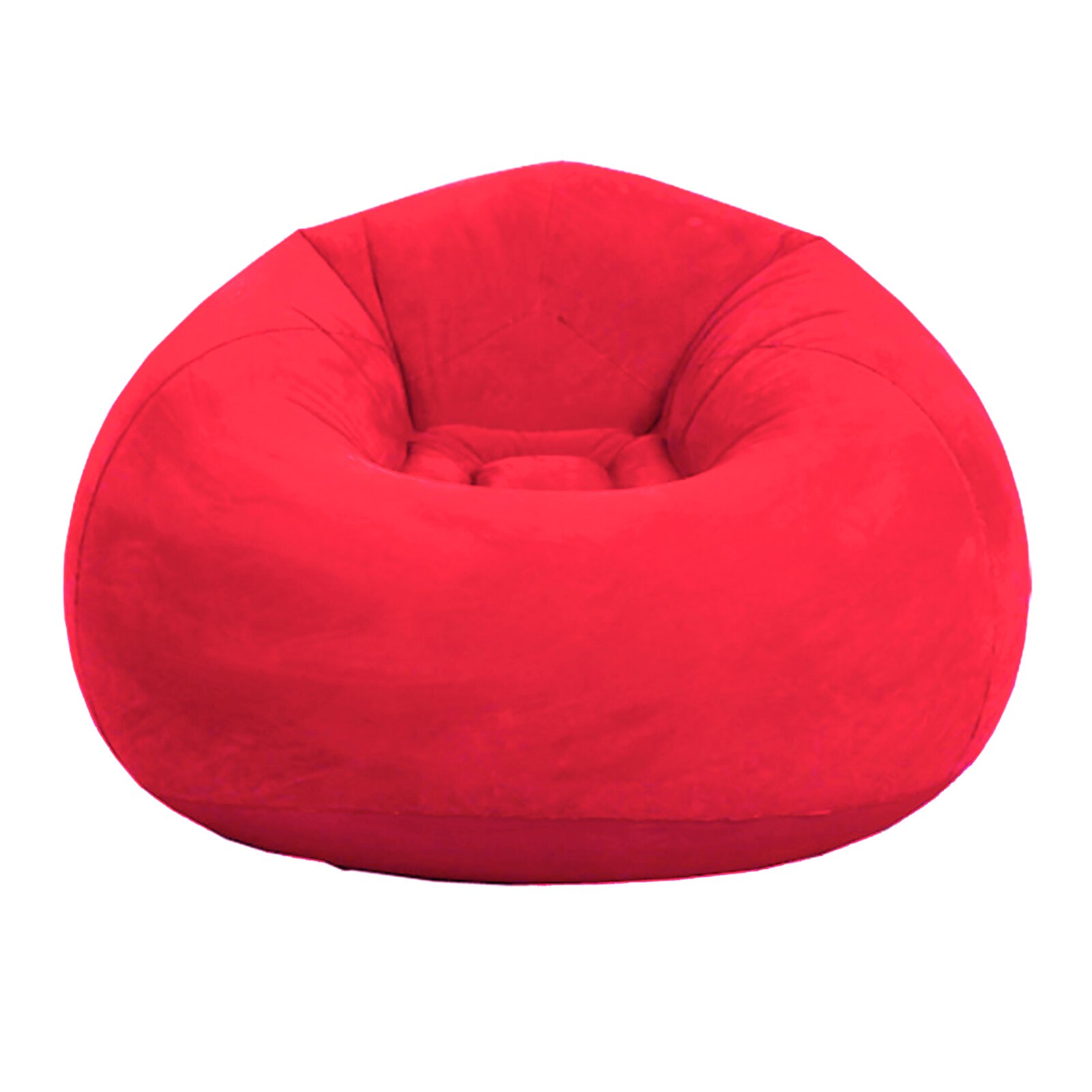 Stue foldbar sækkestol stol lounger ultra blød ingen fyldstof soveværelse komfortabel vaskbar udendørs sofa oppustelig doven sofa: Rød