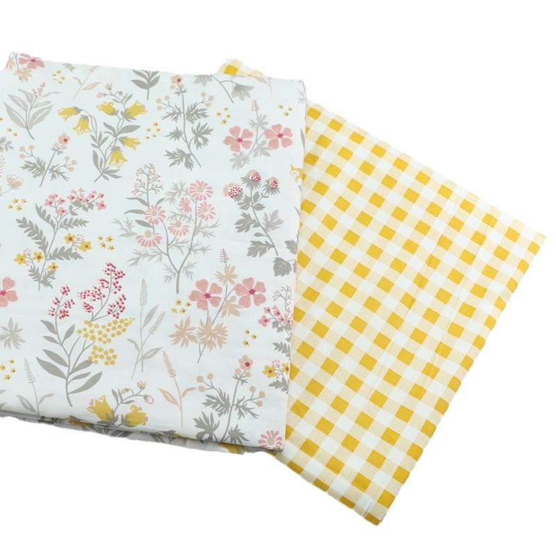 235CM*50CM floral lattice cotton fabric sewing baby cloth infant linens kids bedding fabric cushion patchwork fabric tissue