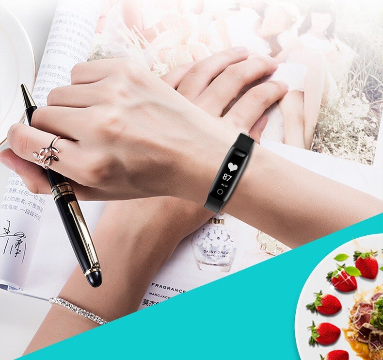 Blodtrycksmätare vattentät blodtrycksmätare puls sömn fitness sportarmband smart app armband smartband arm