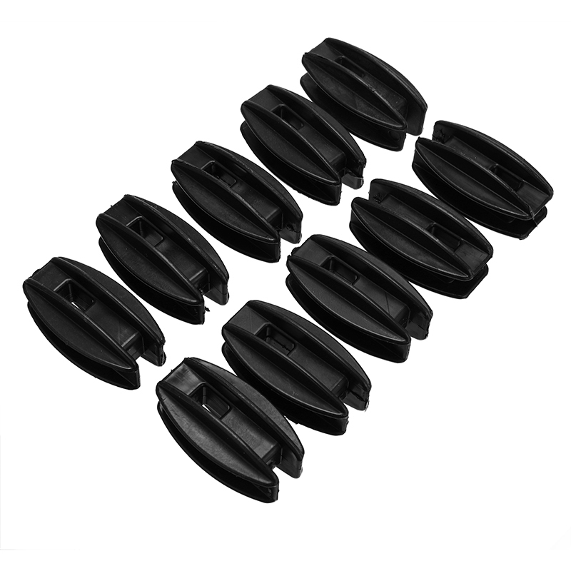 10pcs/set Black/Blue Electric Fence Wire High Strain Post Insulator Square Tube Terminal Rod Insulators Electronic Fitting Fence: Black