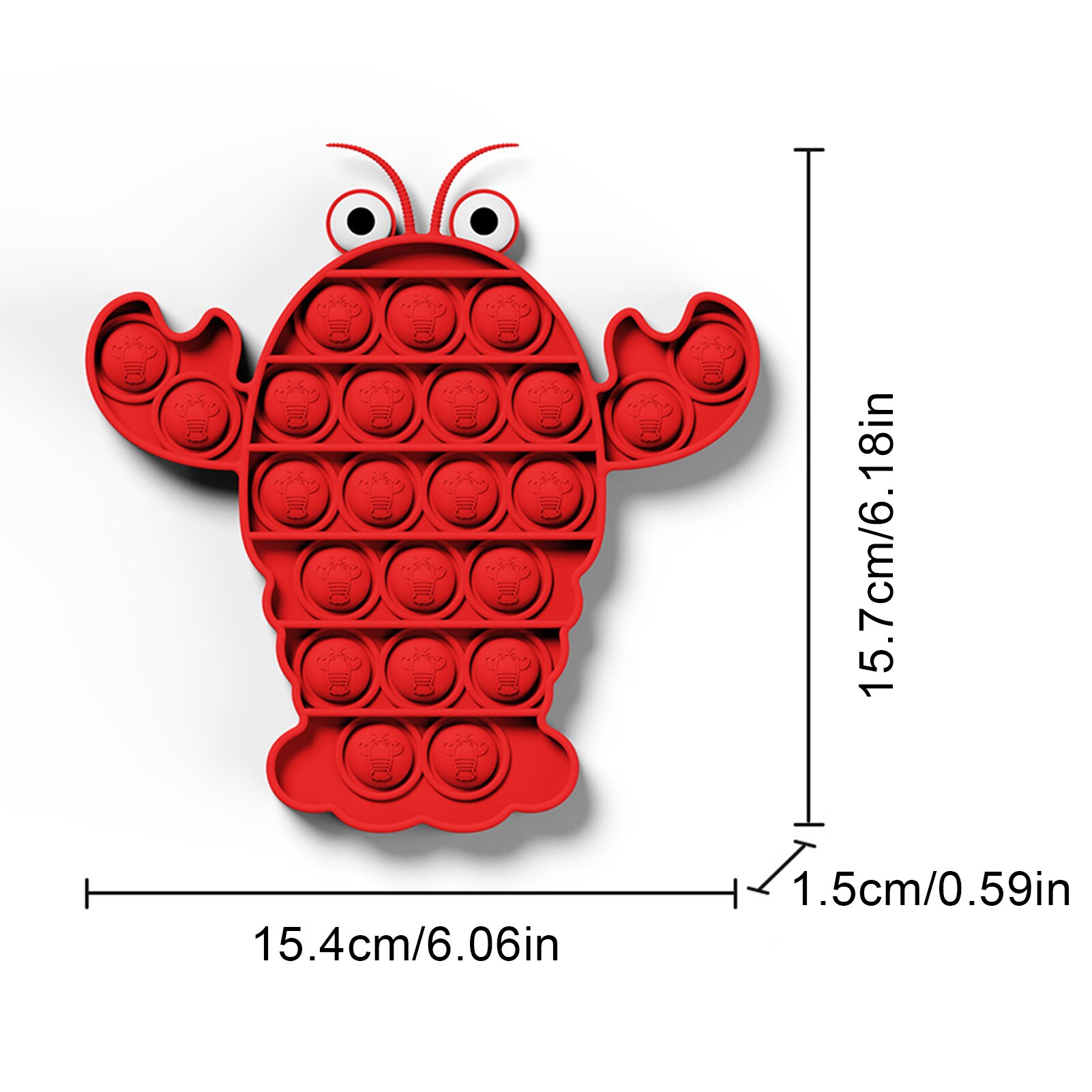Bubble Fidget giocattolo sensoriale aragosta decompressione giocattoli sensoriali autismo ansia rilievo bolla antistress