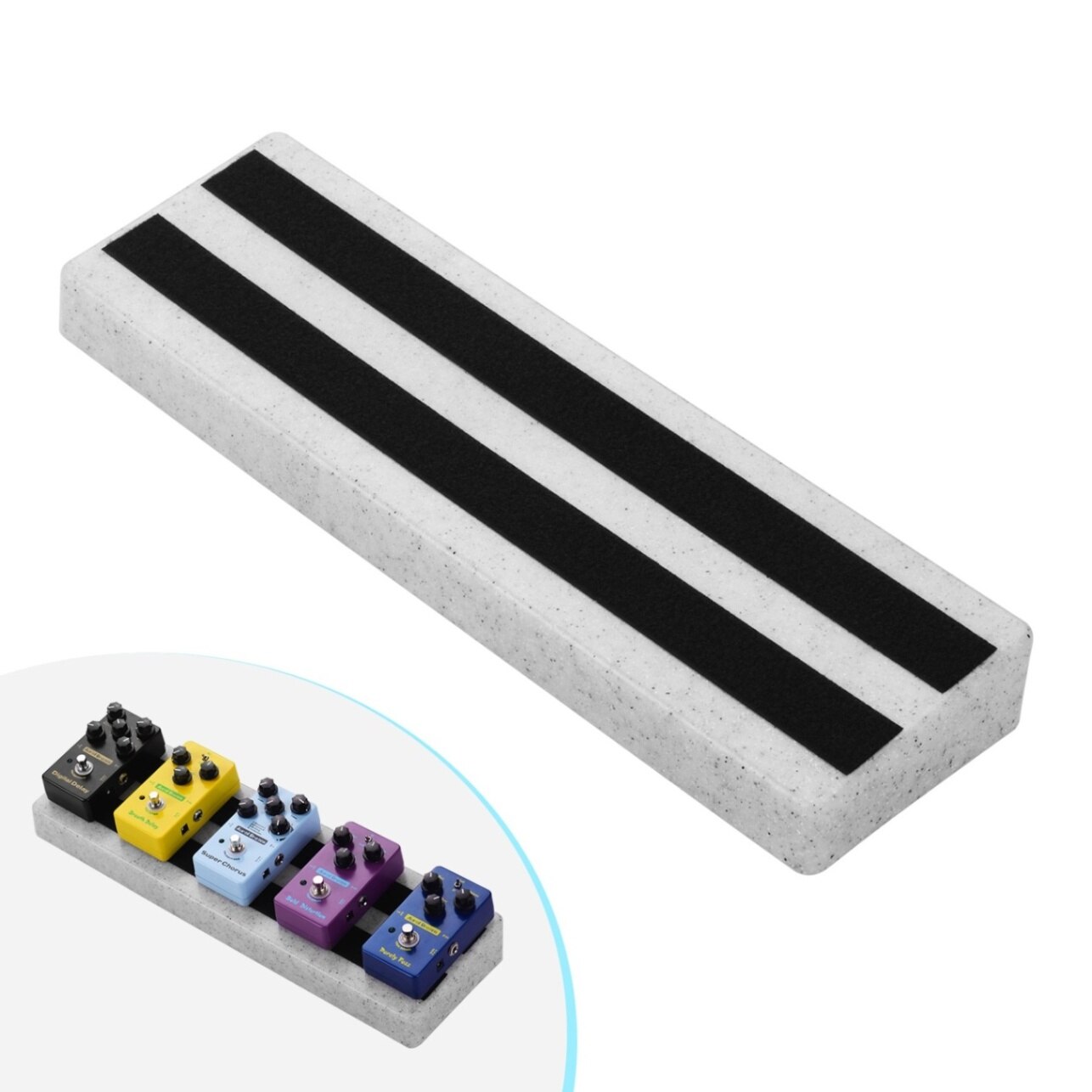 Rockhouse RPB-2/3 Large Portable Guitar Effect Pedal Board Lightweight Engineering Plastic with Linking Tapes Guitar Accessories: RPB-3