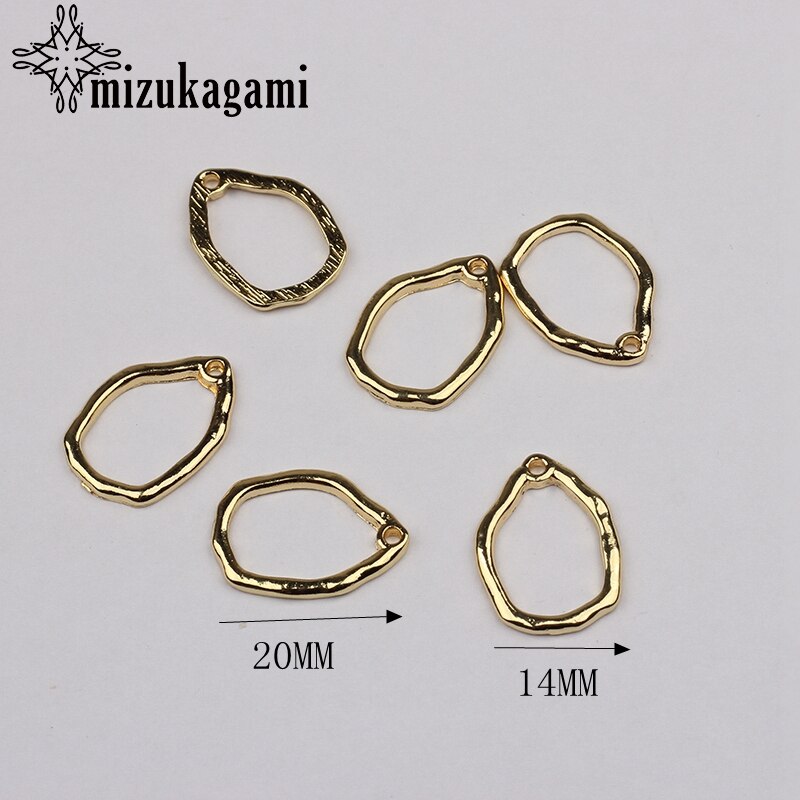 Mini géométrique rond cercle Rectangle connecteur breloques 10 pièces/lot pour bricolage boucles d'oreilles fabrication de bijoux