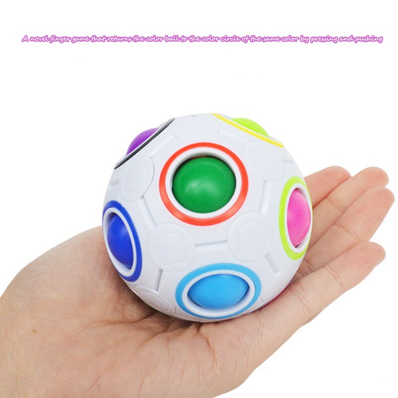 Magic Rainbow Ball Cube Speed Puzzle Ball Funny Toys for Children Adult Stress Reliever Toy Kids Educational Learning