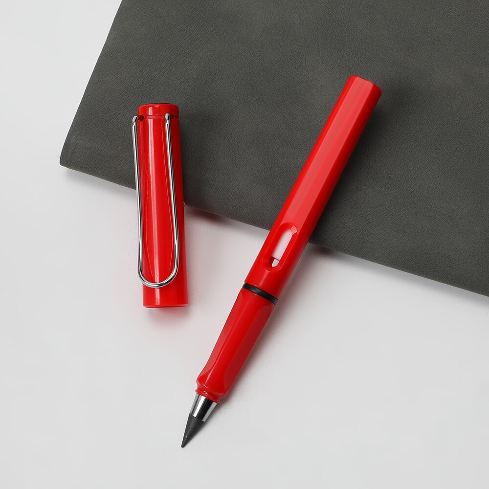 Eternal Pencil Unlimited Writing Drawing Pencils No Ink Pen Magic Stationery for School Painting Art Sketch Supplies Kid: red