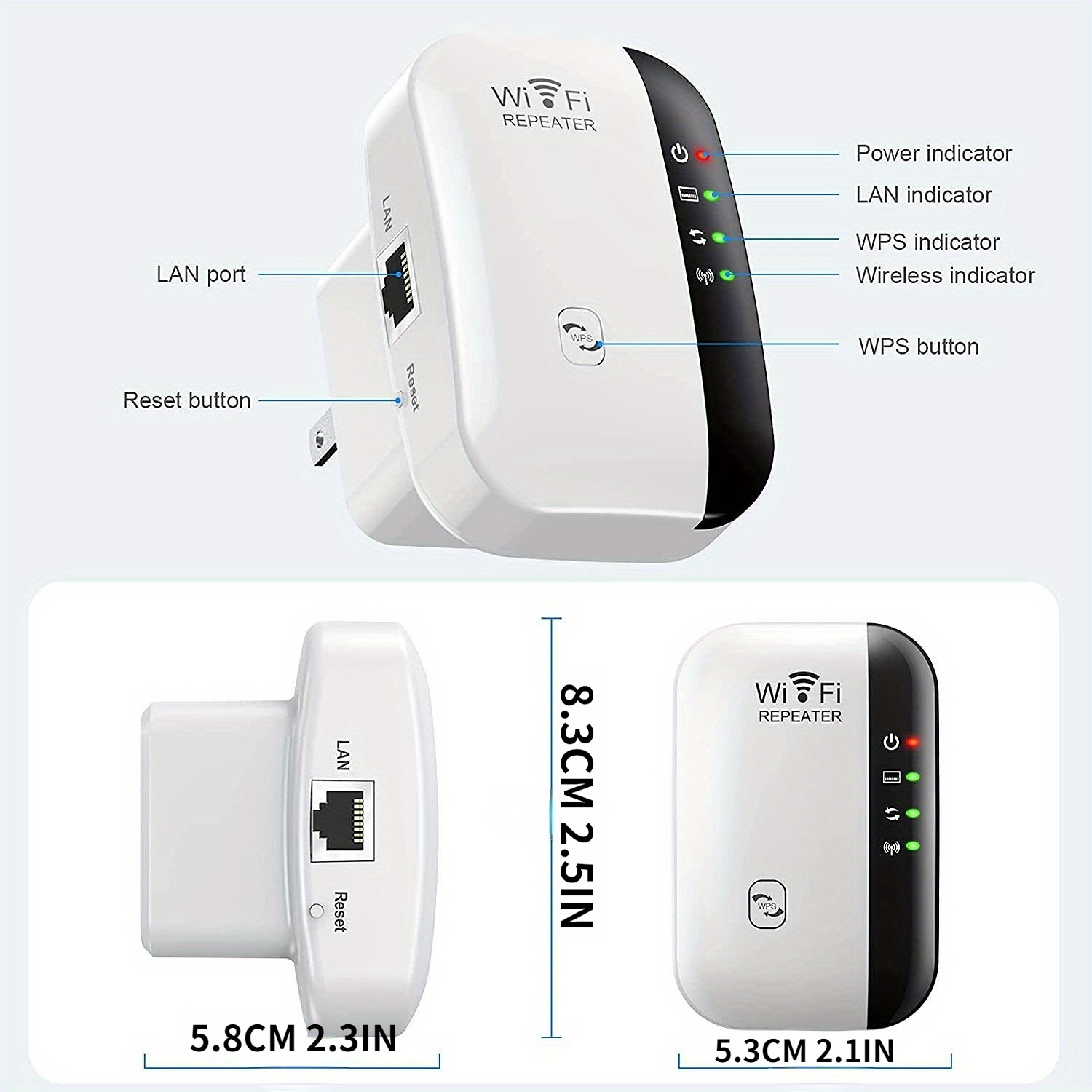 WIFI Extension Enhancer Internet Enhancer Repeater met Ethernet-poort wifi-signaalversterker Draadloze signaalverlengingsrouter