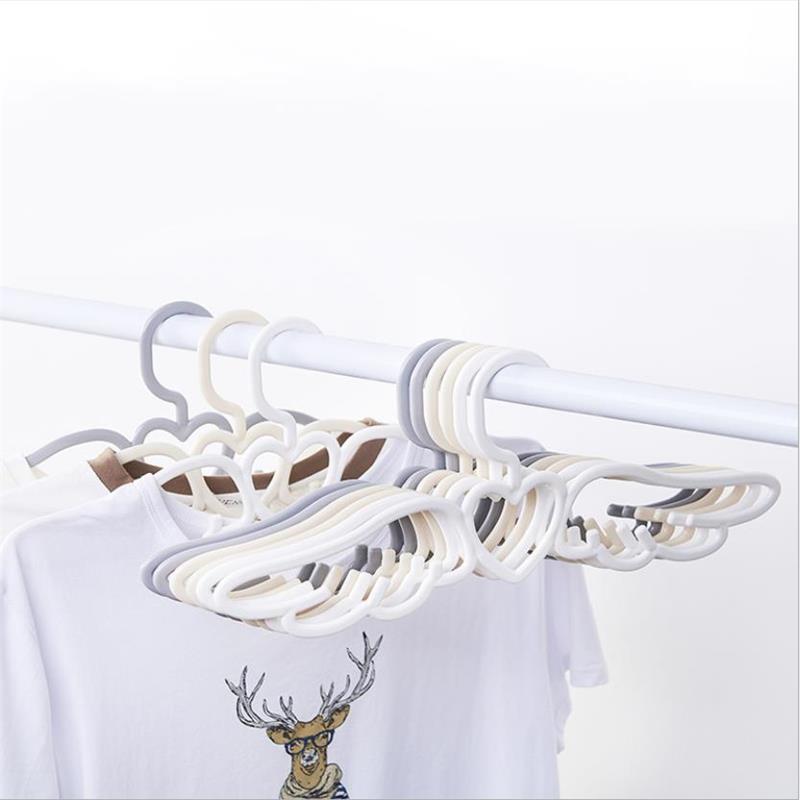 5 pcs/lot Angel wings Clothes Hangers Children Adult Shirt Trouser Coat Hanger Clothes Multifunction Non-Slip Accessories Rack