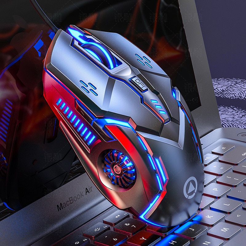 Computer Maus Gamer Ergonomische Spielen Maus USB Verdrahtete Spiel Mause 5500 DPI Stille Mäbenutzen Mit LED-hintergrundbeleuchtung 6 Geschmack Für PC Laptop
