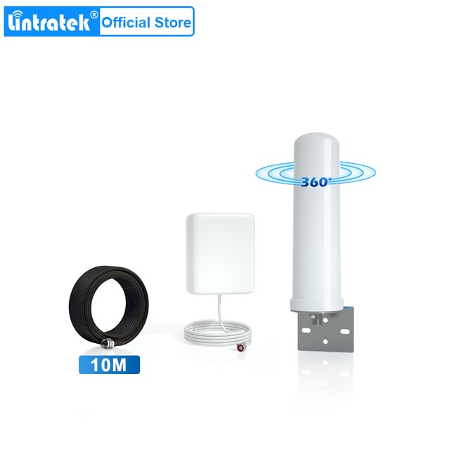 Lintratek Signaal Booster Antenne 2G 3G 4G Antenne Kit Voor Gsm Lte 900 1800 2100 Cellulaire Signaal versterker Repeater 10M: Panel antenna