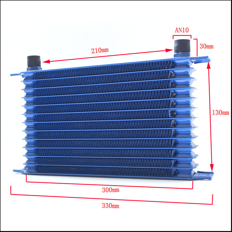 Radiator Interface Universal 10 row blue oil cooler AN10 interface en... – Grandado