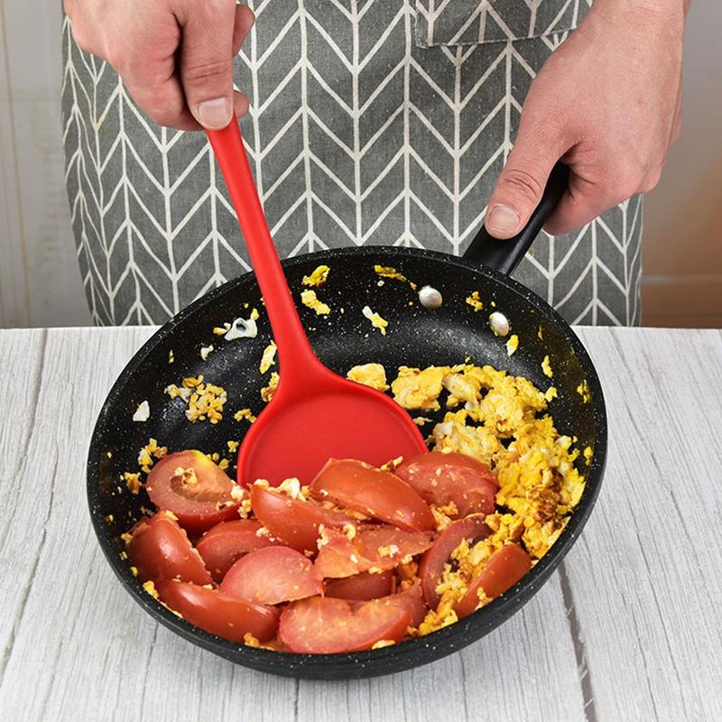 Silicone Kitchenware Cooking Utensils Spatula Turner Egg Non-stick Cooking Wide Meat Pizza Shovel Scraper Tool Kitchen Beef V0S0