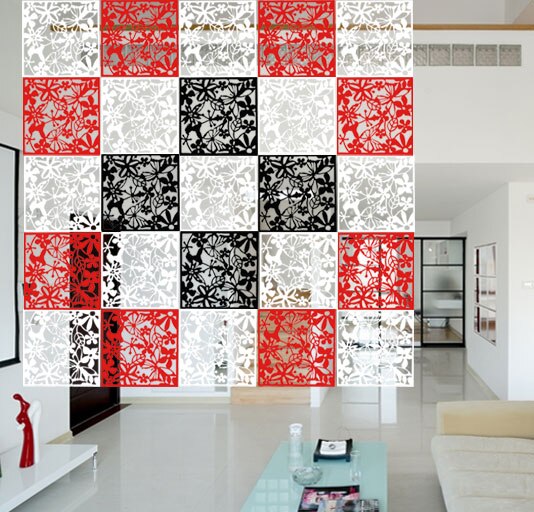 40x40cm Butterfly Hanging Screen Partition Entrance Door Living Room Bedroom TV Background Wall Stickers Hollow Window