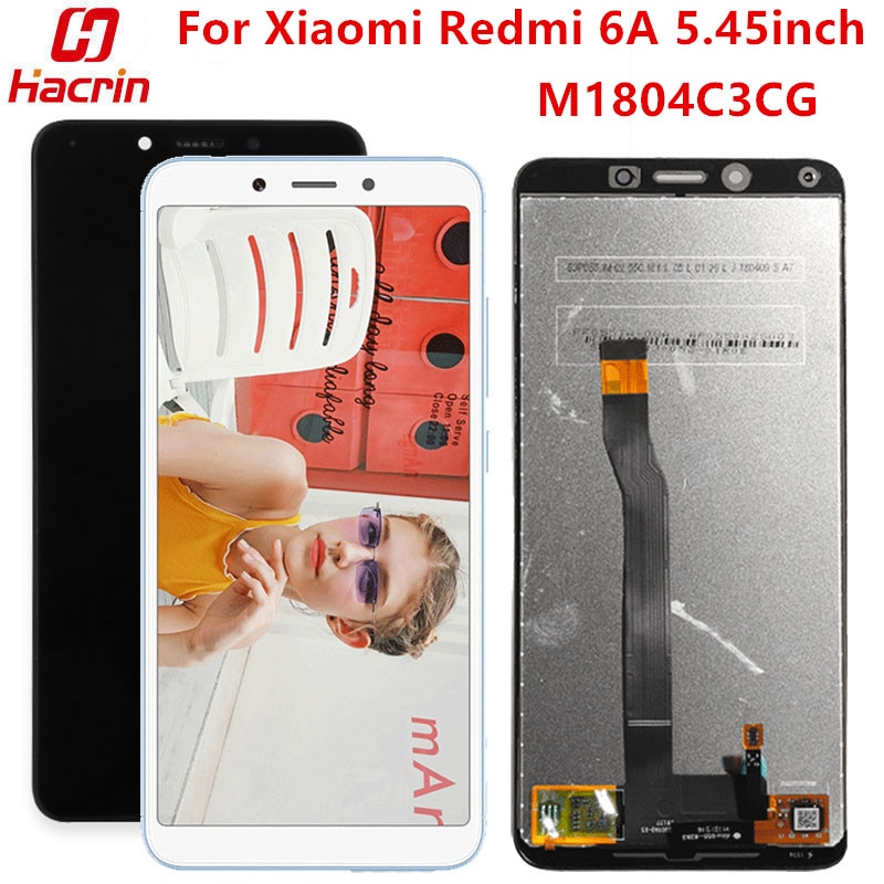 PANTALLA TÁCTIL PARA Xiaomi Redmi 6A, pantalla Lcd probada + pantalla con marco para Xiaomi Redmi 6 A 6A M1804C3CG de 5,45 pulgadas