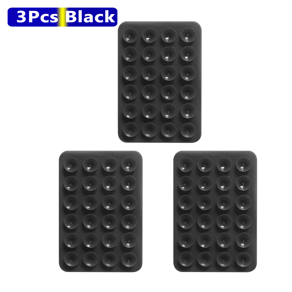 ANKNDO 3/5PCS Naklejka na tył Uchwyt na telefon z przyssawką Silikonowa podkładka pod kubek Stojak ścienny na smartfon do szklanych płytek ceramicznych Gładkie ściany: Różowy