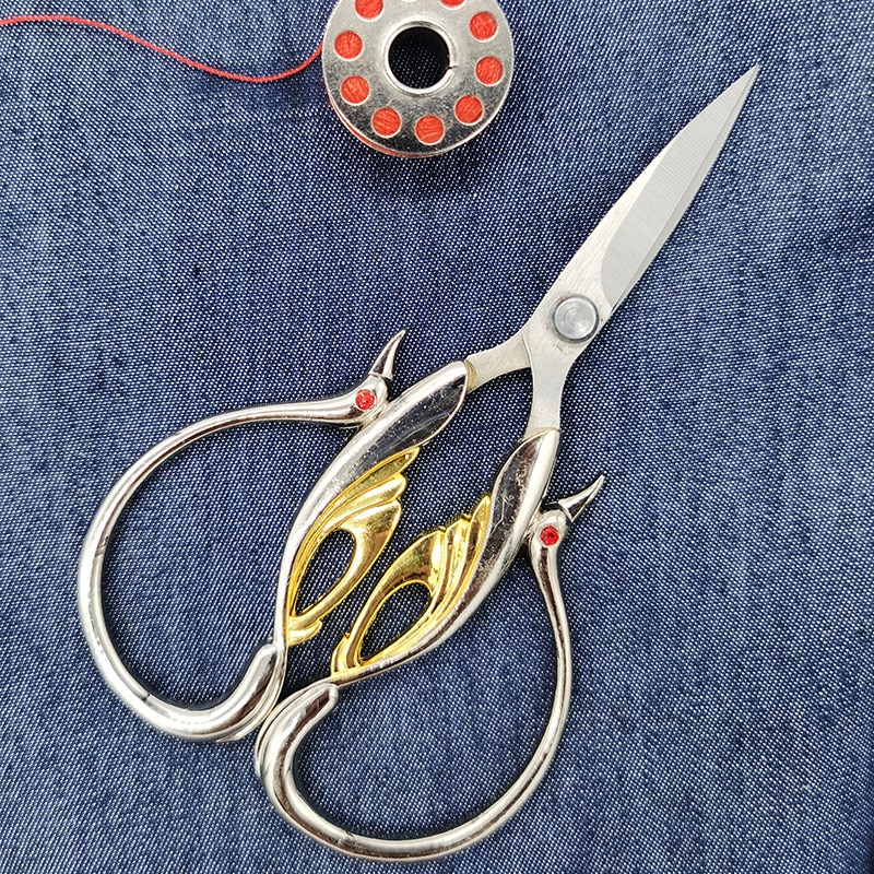 Swan Stainless Steel Antique Scissors Household Products Cuticle Scissors Sewing Supplies Craft Scissors Fabric Cutting