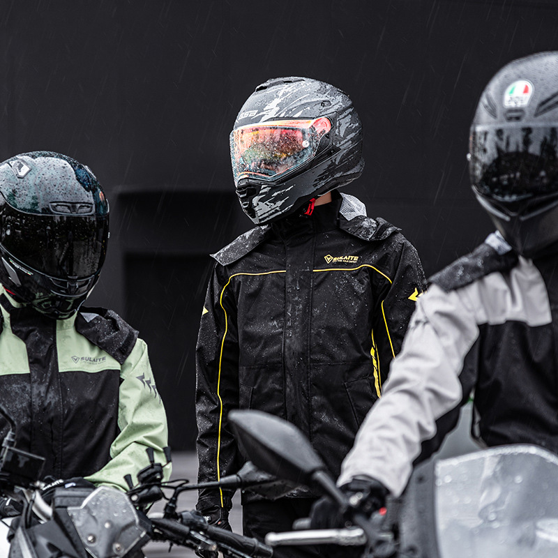 Outdoor Motorcycle aterproof Clothing Ultra-thin Raincoat Set Motocross Breathable Comfortable Reflective Climbing Rain Coat