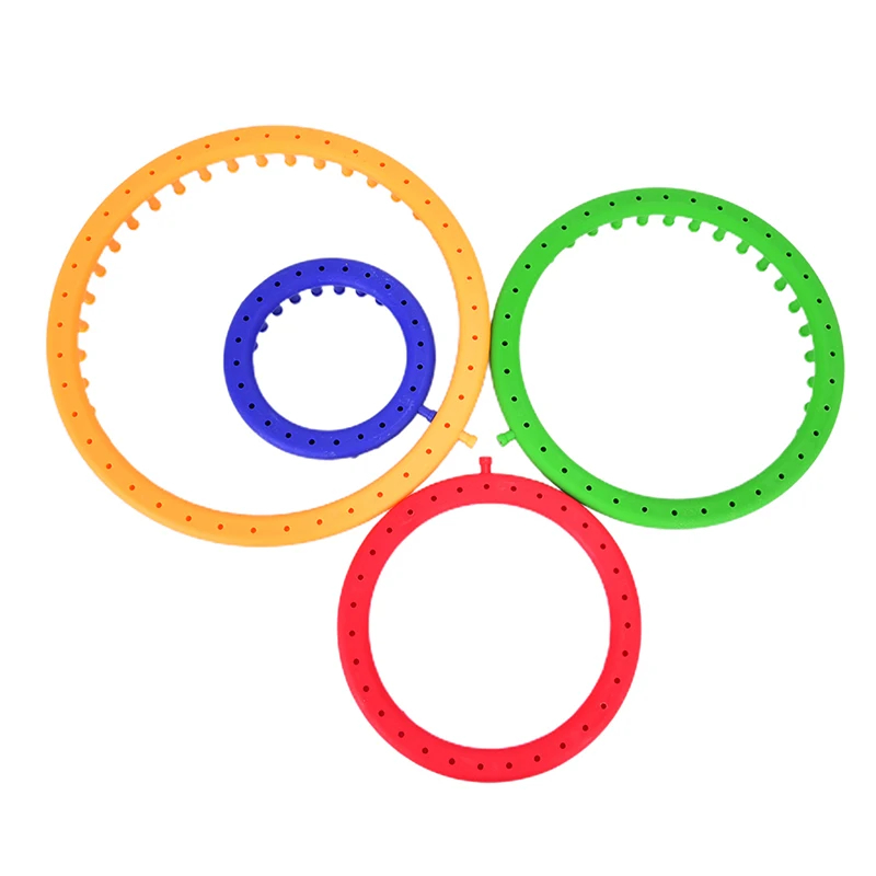 4 rozmiary okrągłe krosna zestaw narzędzi DIY plastikowe okrągłe kółko kreatywny kapelusz sweter wełniany zestaw narzędzi tkackich robić samodzielnego narzędzia dziewiarskie