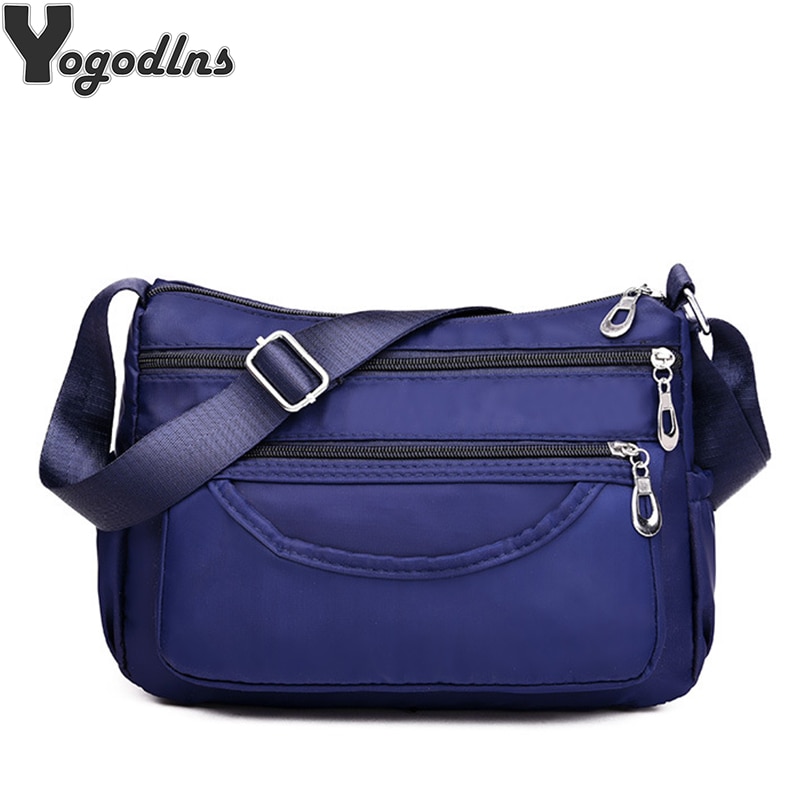 Women Messenger Bag Lady High Capacity Shoulder Crossbody Bag Female Casual Zipper Oxford Cloth Canvas Handbag Shopping Purse
