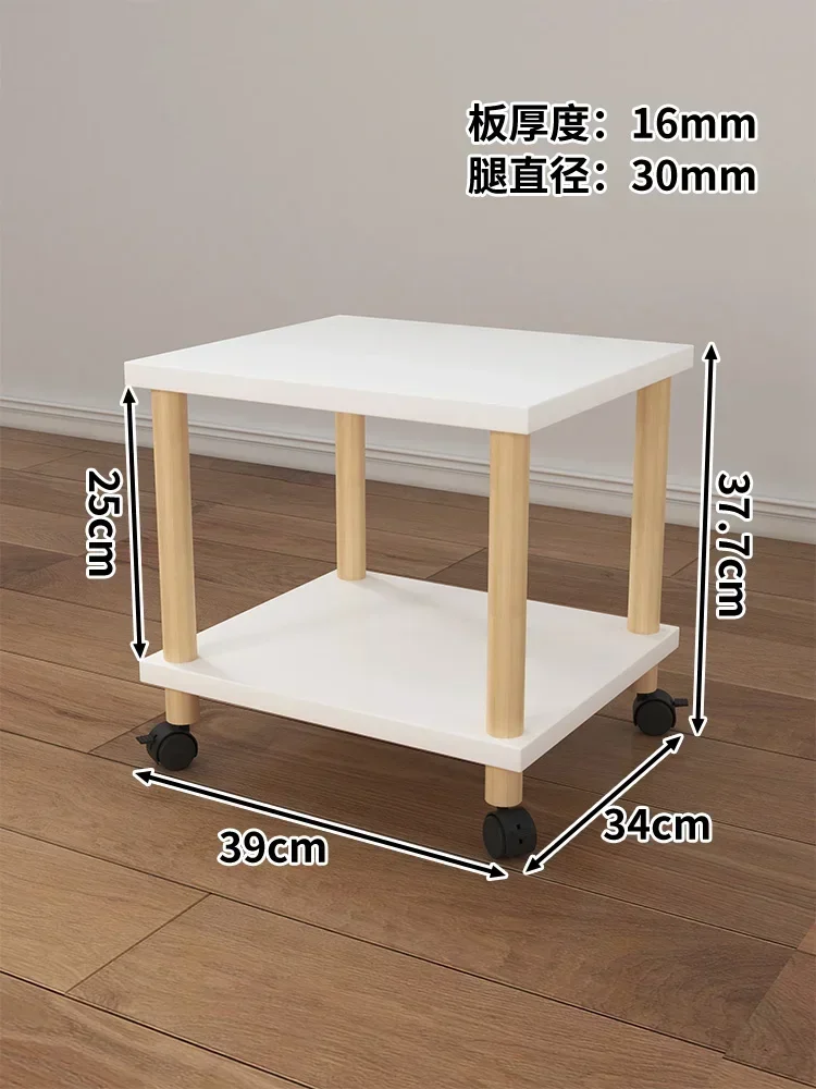 Büro-Drucker-Gestell, doppelschichtige Aufbewahrung, für Höhle Haushalt, bodenstehend, mehrschichtiges, bewegliches Schreibtisch-Gestell, praktischer Organizer, Handys Regal: Olivenöl Braun