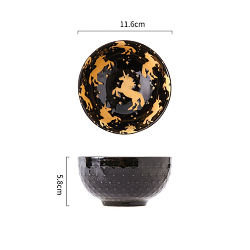 FANCITY Ceramic bowls, rice bowls, simple breakfast bowls, home combined meals: 8