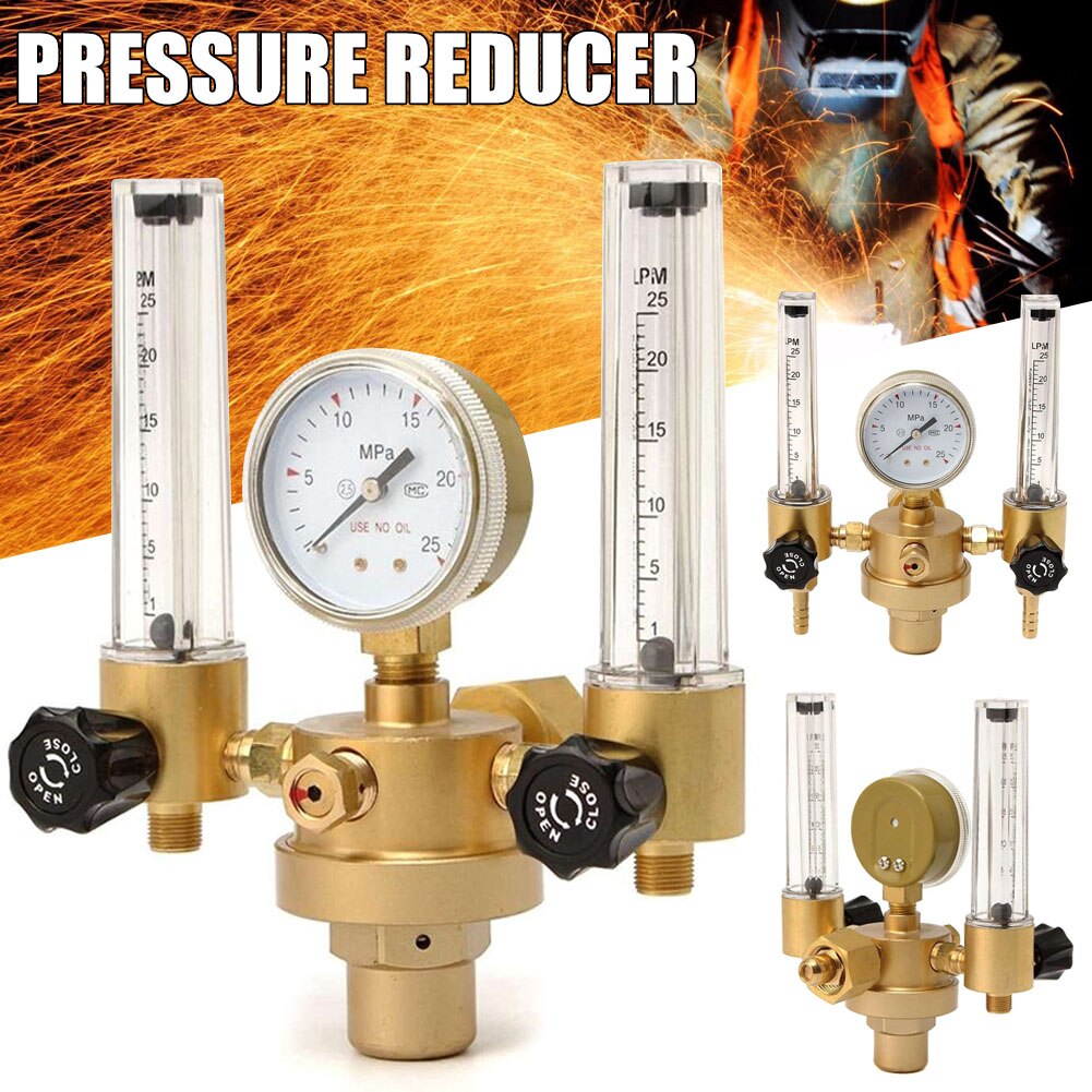 Double Tube Argon CO2 Gauge Pressures Regulator Flow Meter Control Valves Bubble Counter Flowmeter ALI88