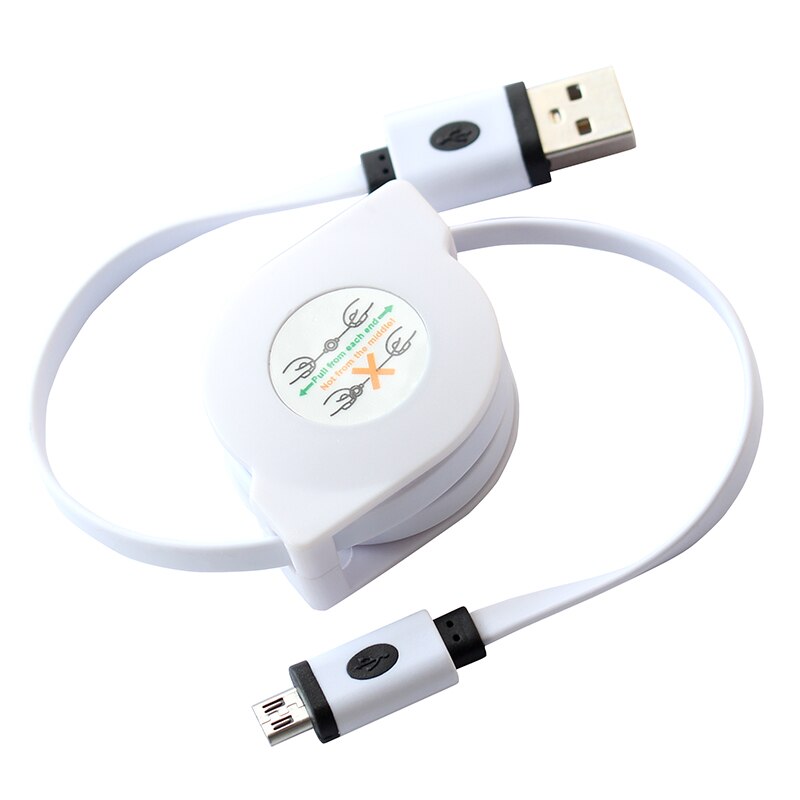 1,8 M 3M USB retráctil macho a Micro USB V8 sincronización de datos y Cable de carga