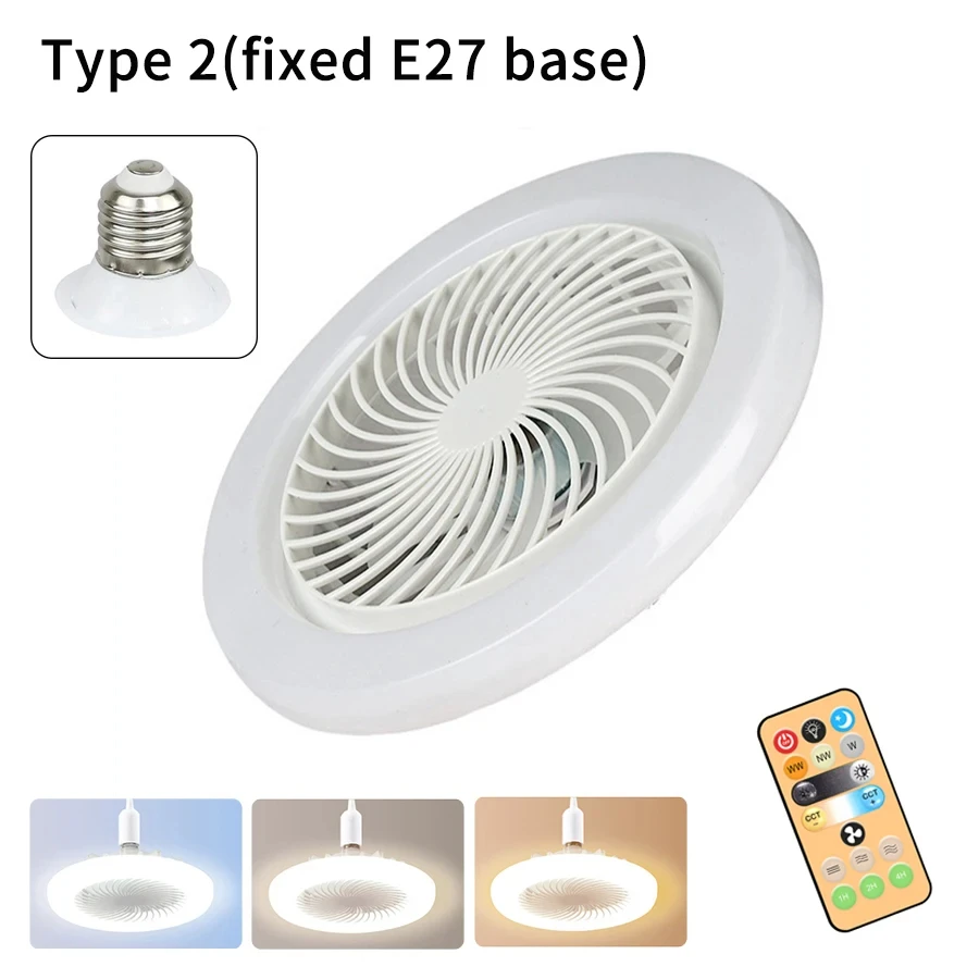 Deckenventilatorleuchte mit Fernbedienung, 2-in-1, multifunktional, modern, verstellbar, elektrisch, E27-Deckenventilator mit Licht für Zuhause: Ursprünglich Titel