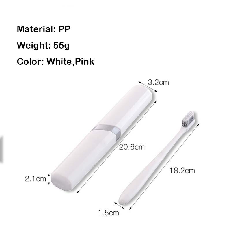 Protect Toothbrush Tube Cover case Household Travel Portable Dustproof Toothbrush Cover Box with Toothbrush Travel Camping 1set