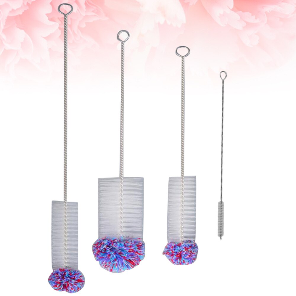 4pcs Bottle Cleaning Brush Long Handle Kettle Cleaning Tool Multifunctional Cleaning Supplies for Home