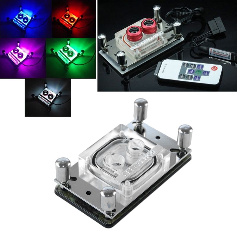 CPU Acrylic Top Water Cooling Block Sprayable Liquid Block With Channel for AMD R2JB