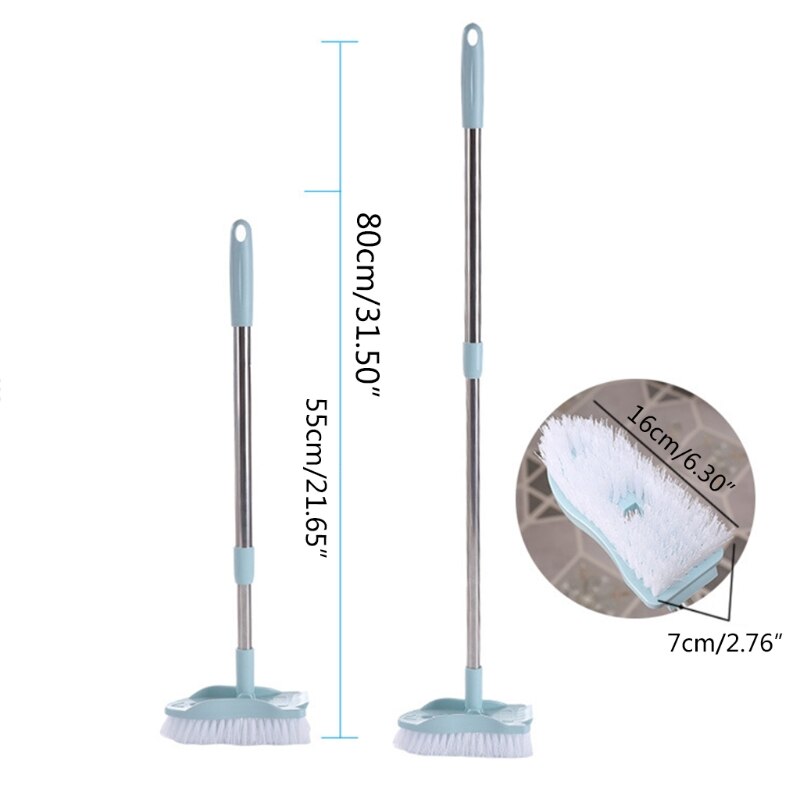 Long Handle Telescopic Bristle Cleaning Brush Detachable Floor Brushes Home Tool