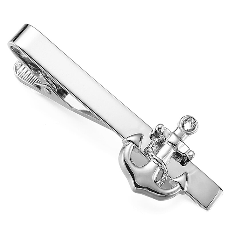 brass style airplane boat gold silvery tie clip men's business wedding tie clip