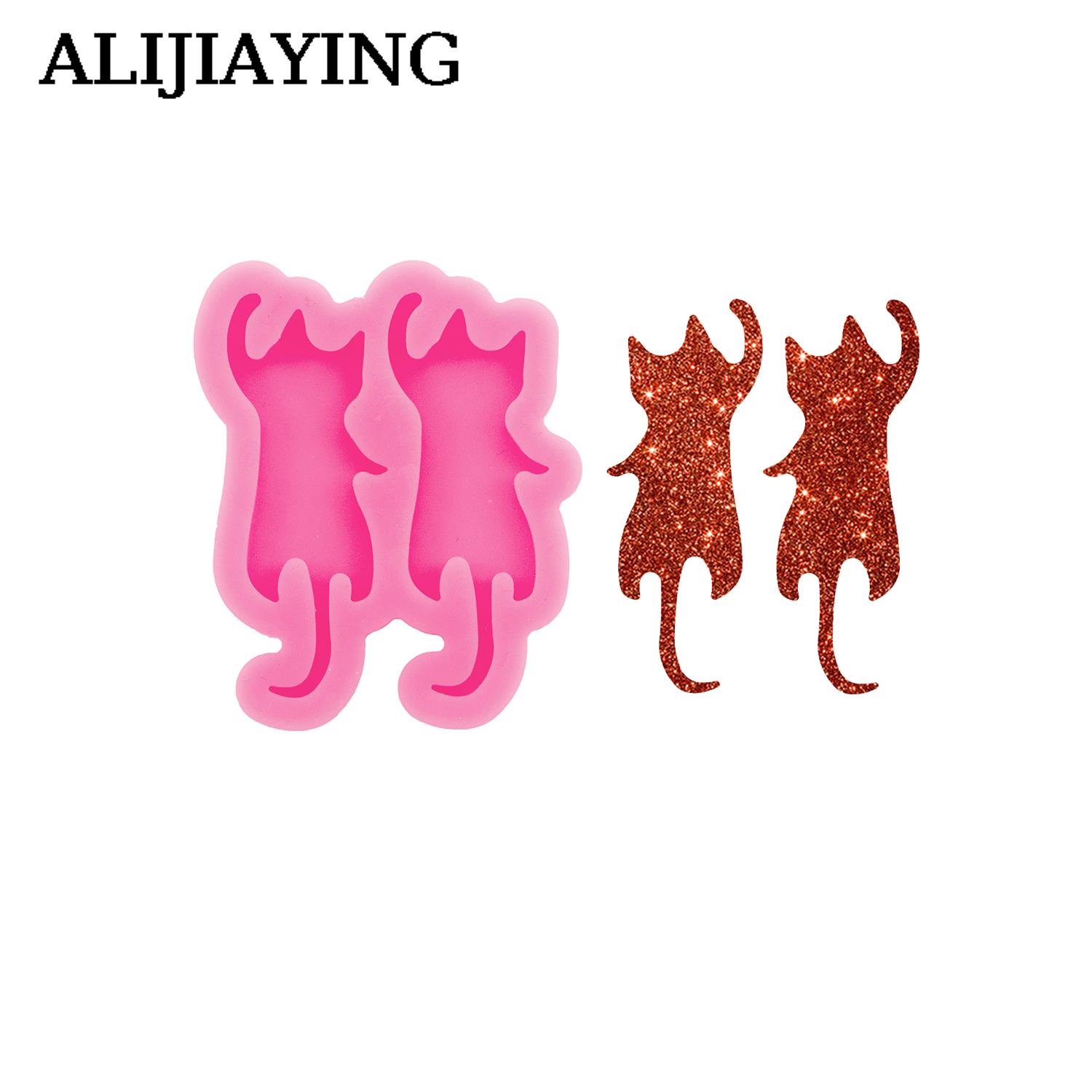 DY1537 Glossy Mini Dolphin Epoxy Resin Silicone Molds Crafts Art, Cat Fondant Chocolate Candy DIY Cake Mould: black